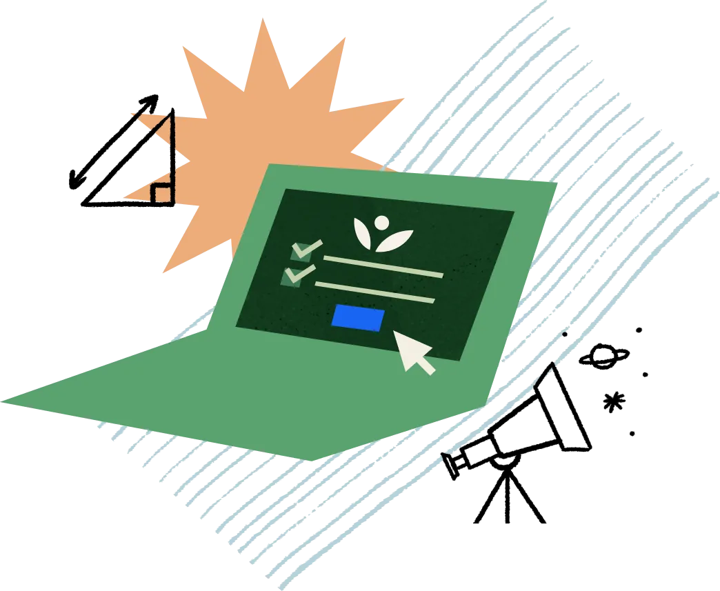 Laptop display displaying educational teacher tools